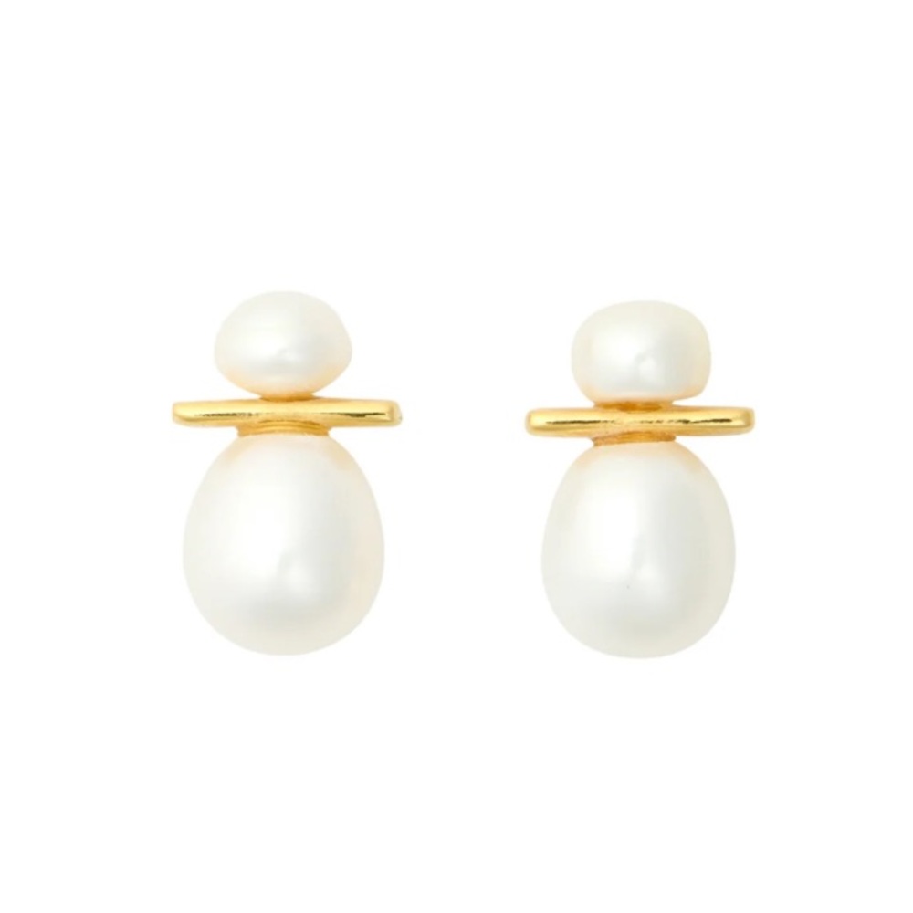 Brinker + Eliza Gold and Pearl Confection Studs